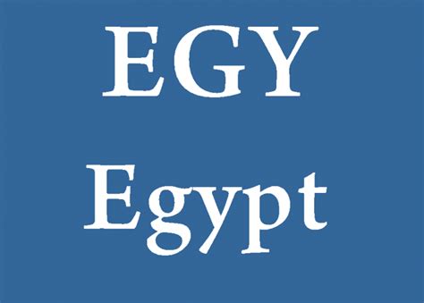 egypt abbreviation 3 letters.